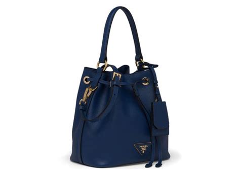 prada bucket bag saffiano leather gold tone blue|prada saffiano shoulder bag review.